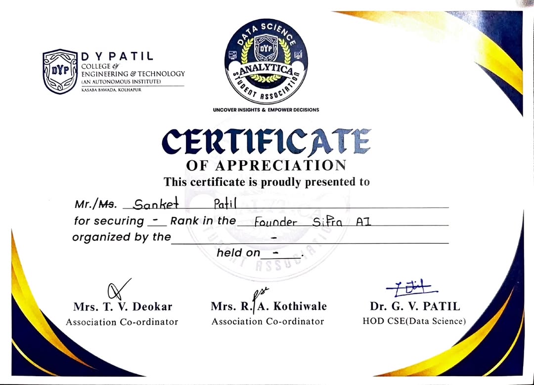 College Appreciation Award